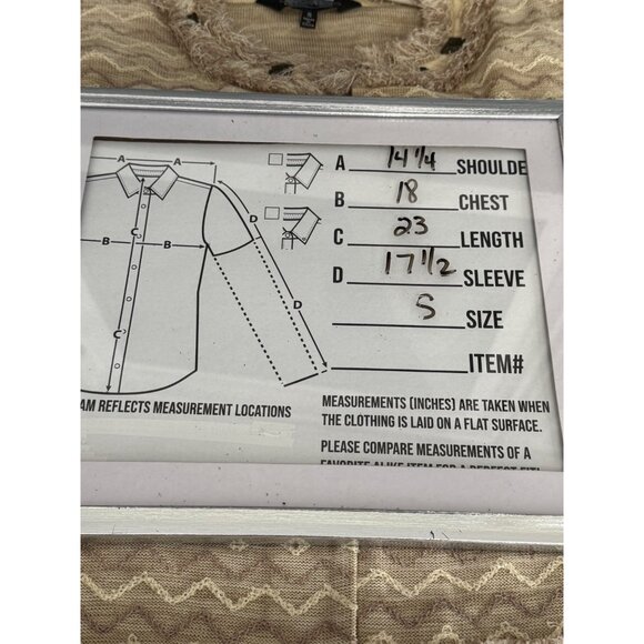 Ming Wang Womens Beige Fringed Cardigan Jacket Small Acrylic/Rayon Blend 3/4 sle - Picture 7 of 7